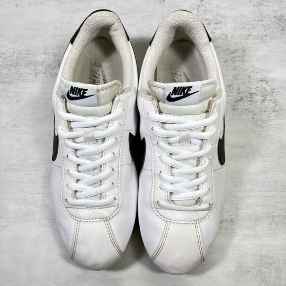 Nike Cortez Basic Leather Sneakers - Men\'s Size 8 - White Black main image 4